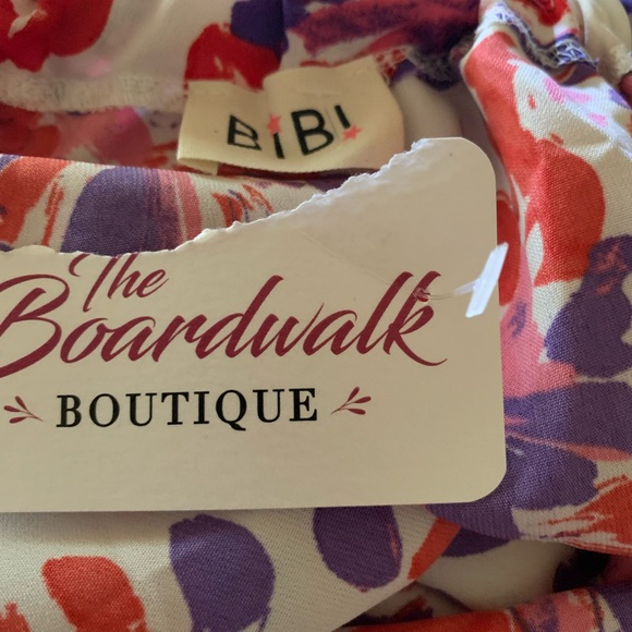 Bibi Kameron Ribbon One Shoulder Top Size Large - Picture 8 of 10